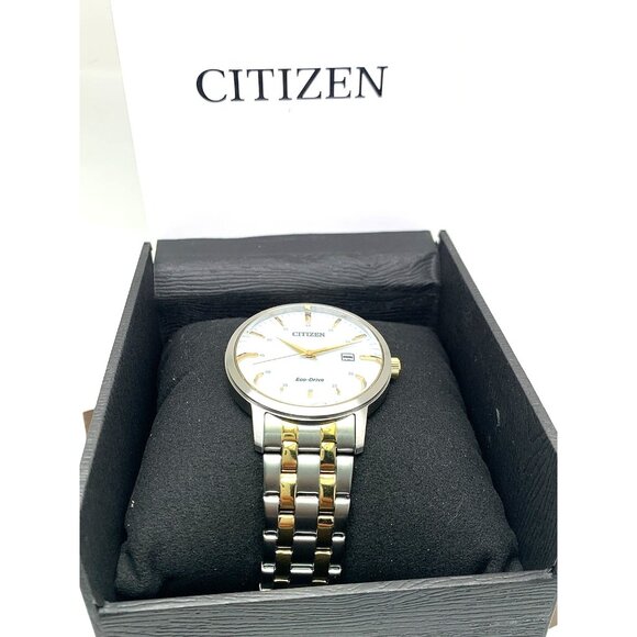 Citizen Men's Watch BM7464-52H Eco Drive White Dial Two Tone Steel 40mm - Picture 3 of 14